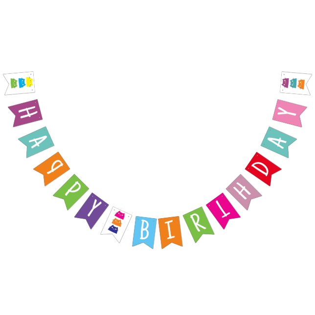 Colorful Happy Birthday Bunting Flags (All)
