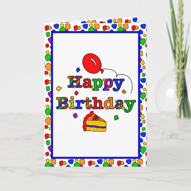 Colorful Happy Birthday Card (Front)