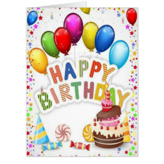 Colorful Happy Birthday Card