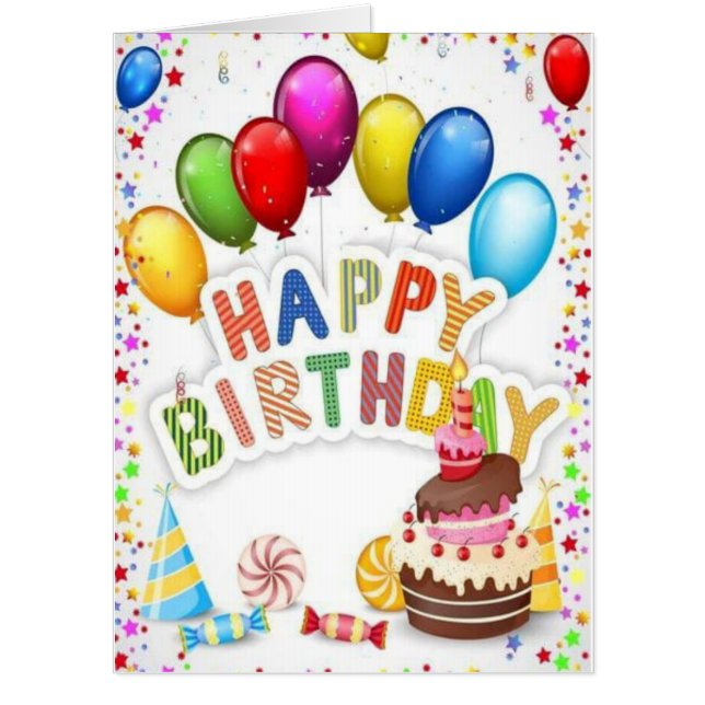 Colorful Happy Birthday Card (Front)