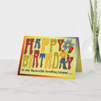Colorful Happy Birthday Card by RainbowCards at Zazzle