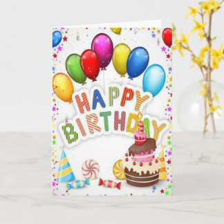 Colorful Happy Birthday Card
