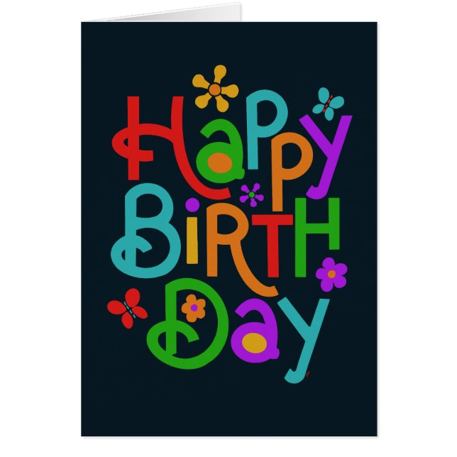 Colorful Happy Birthday Card (Front)