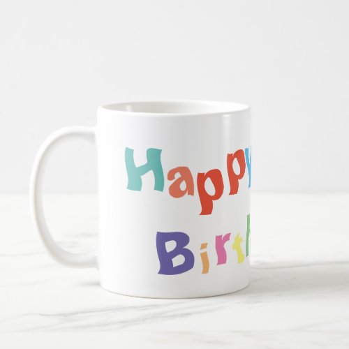 Colorful Happy Birthday Coffee Mug