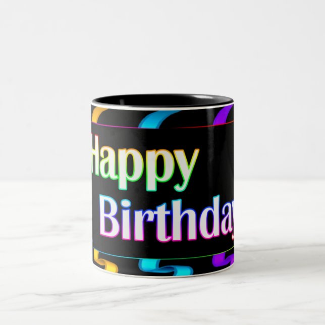 Colorful Happy Birthday Mug (Center)