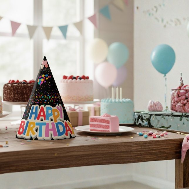 Colorful "Happy Birthday" Party Hat (Creator Uploaded)