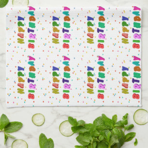 Colorful Happy Birthday Party Towel