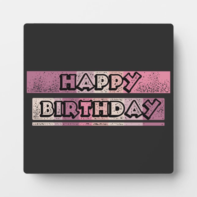 colorful happy birthday plaque (Front)