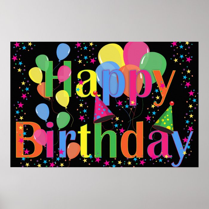 Colorful HAPPY BIRTHDAY POSTER
