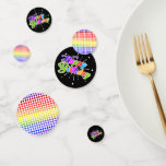 Colorful Happy Birthday Rainbow Colored Polkadots Confetti<br><div class="desc">Just a simple happy and festive beautifully colored graphic to  further enhance your decor for that special occasion.</div>