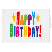 Colorful Happy Birthday Text (Front Horizontal)