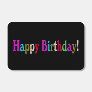 Colorful "Happy Birthday" Text Design Matchbox Matchboxes