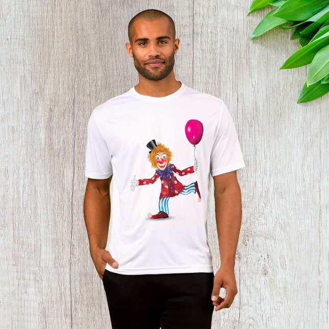 Colorful Happy Clown with Balloon Fun Circus  T-Shirt (Creator Uploaded)