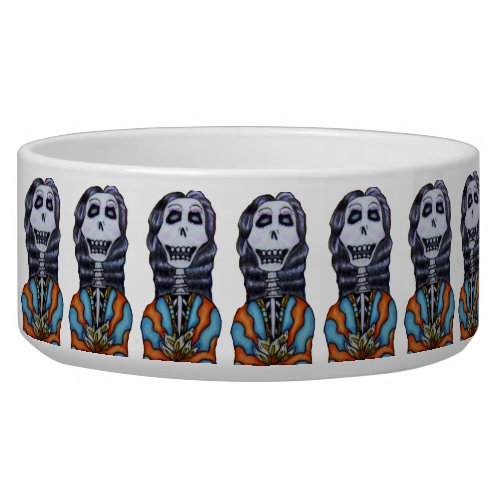 Colorful Happy Day of the Dead Skeleton Bowl