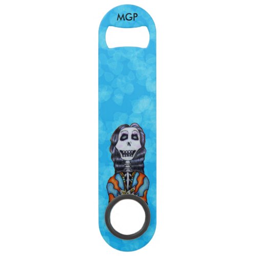 Colorful Happy Day of the Dead Skeleton Speed Bottle Opener