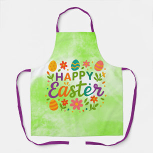 Colorful Happy Easter Apron