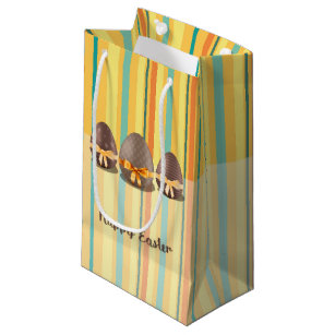 Colorful Happy Easter, Choco Easter Eggs Small Gift Bag