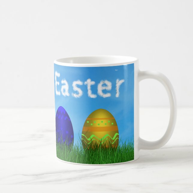 Colorful Happy Easter Eggs Coffee Mug (Right)