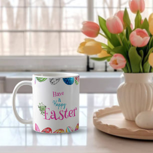 Colorful Happy Easter Eggs Coffee Mug