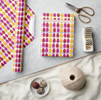Colorful Happy Easter Eggs Pattern