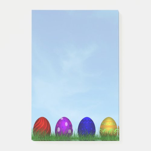 Colorful Happy Easter Eggs Post_it Notes