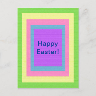 Colorful Happy Easter Holiday Postcard