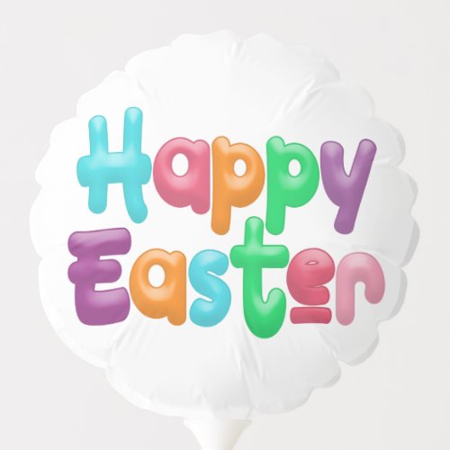 Colorful Happy Easter Typography  Balloon