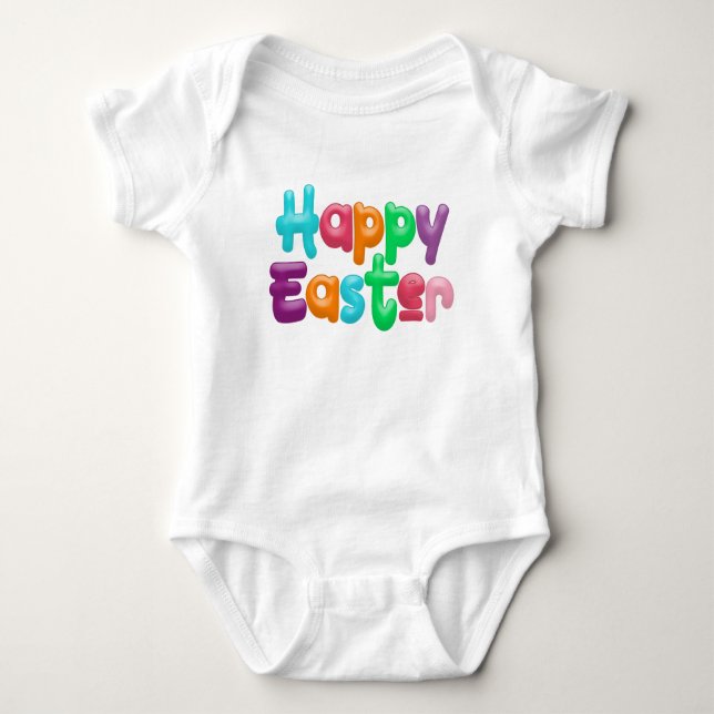 Colorful Happy Easter Typography | Bodysuit (Front)