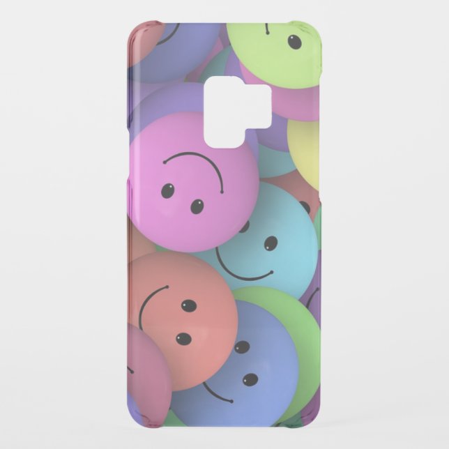 Colorful Happy Faces Emoji Art Uncommon Samsung Galaxy Case (Back)