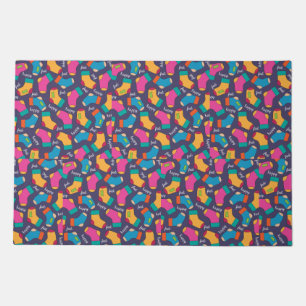 Colorful Happy Feet Socks Pattern Doormat