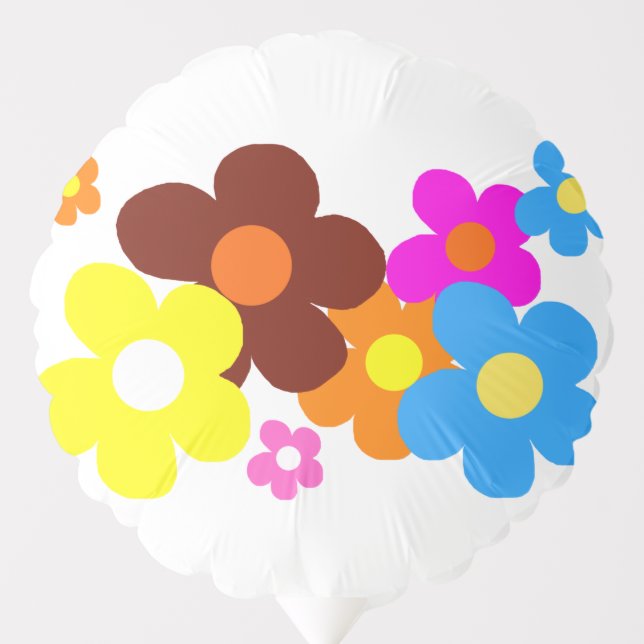 Colorful Happy Flowers Balloon (Front)