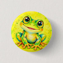 Colorful Happy Frog Watercolor