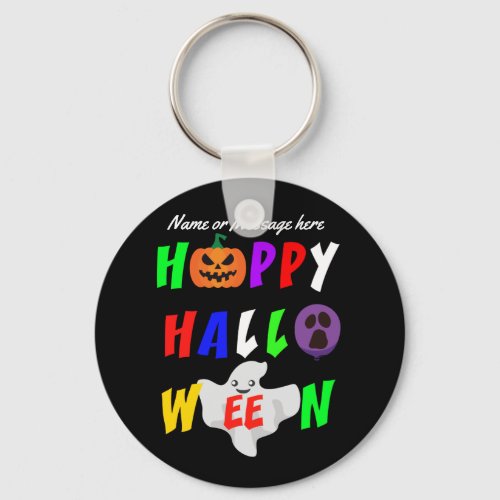 Colorful Happy Halloween Keychain