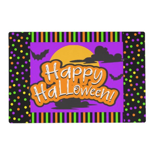 Colorful Happy Halloween Placemat