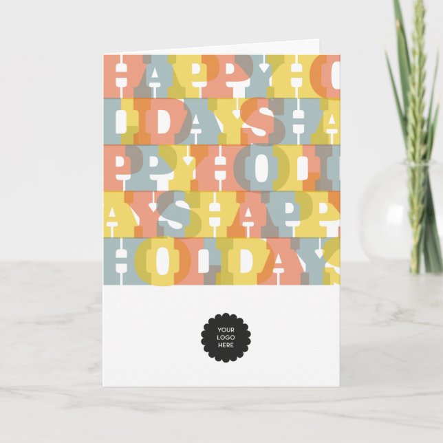 Colorful Happy Holidays Holiday Card (Front)