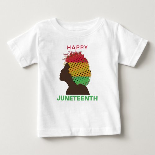 Colorful Happy Juneteenth Black history month Baby T_Shirt