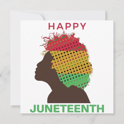 Colorful Happy Juneteenth Black history month Invitation