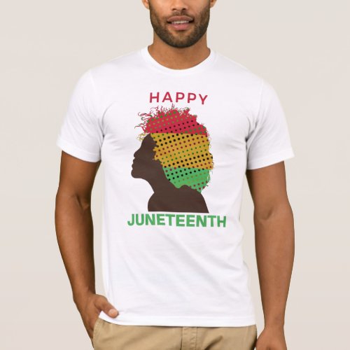 Colorful Happy Juneteenth Black history month T_Shirt