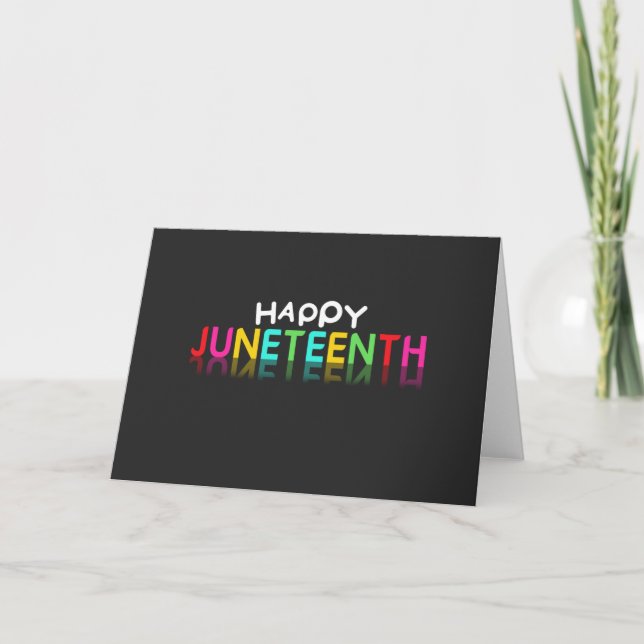 Colorful Happy Juneteenth Card (Front)