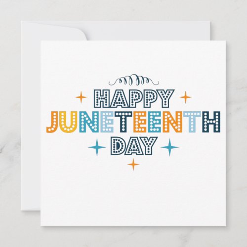 Colorful Happy Juneteenth Day Invitation