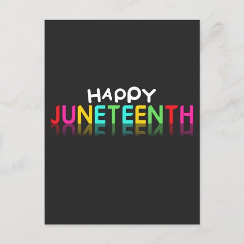 Colorful Happy Juneteenth Postcard