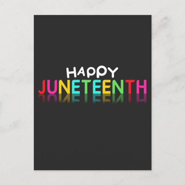 Colorful Happy Juneteenth Postcard (Front)