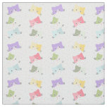 Colorful Happy KIttens Pattern Fabric
