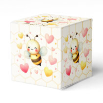 Colorful Happy Little Honey Bee Baby Shower Cute Favor Boxes