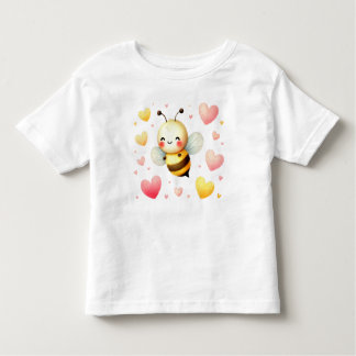 Colorful Happy Little Honey Bee Cute Toddler T-shirt