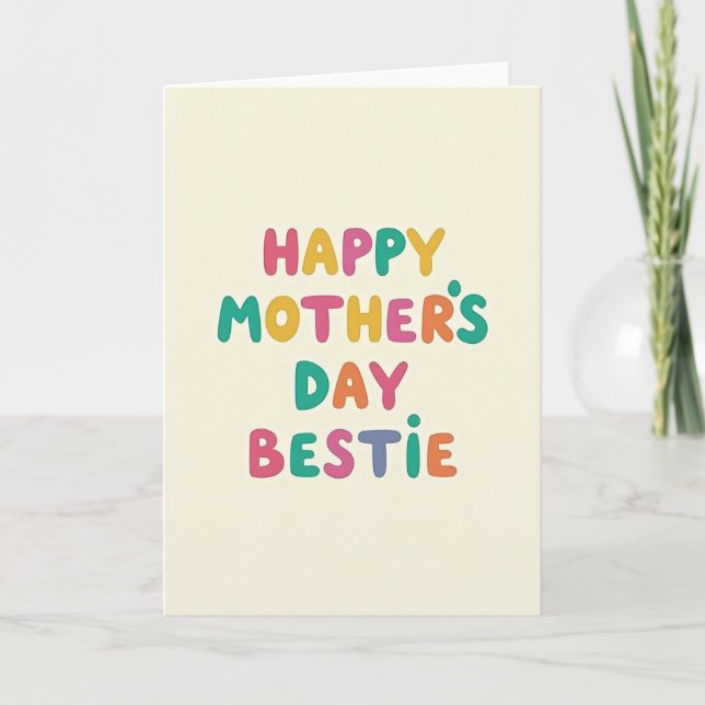 Colorful Happy Mothers Day Card (Front)
