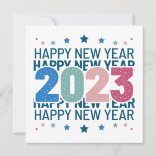 Colorful Happy New Year 2023 Invitation