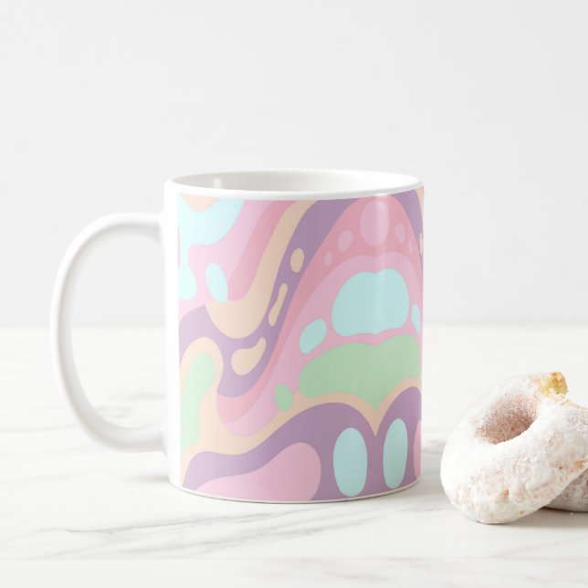 Colorful Happy Pastel Mug (With Donut)