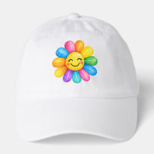 Colorful Happy Rainbow Flower