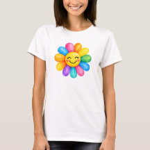 Colorful Happy Rainbow Flower